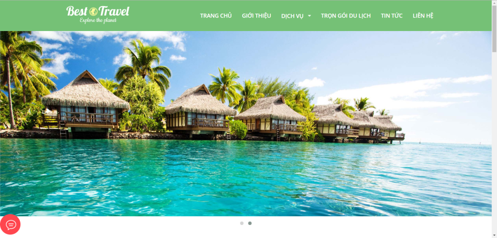 mẫu website du lịch đẹp Traveler